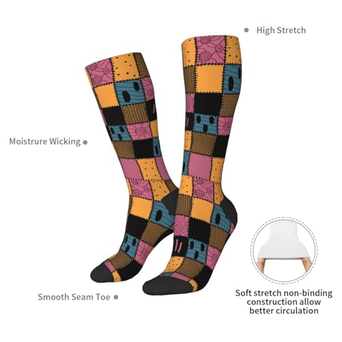 Image of Knee High Socks for Women Girls Fashion Women's Festival Stockings for Casual Running Work Travel