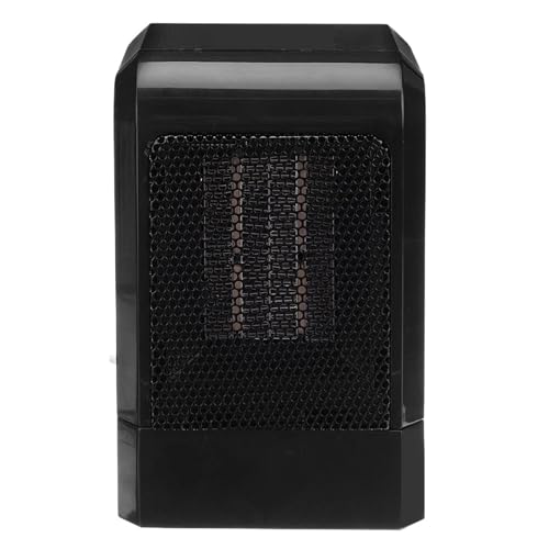 Miniventilador Eléctrico Portátil De 500W, Calentador De Espacio, Cálido For Invierno, Escritorio De Oficina En Casa, Calefacción De Cerámica PTC, Ahorro De Energía FáCil De Usar(Black)