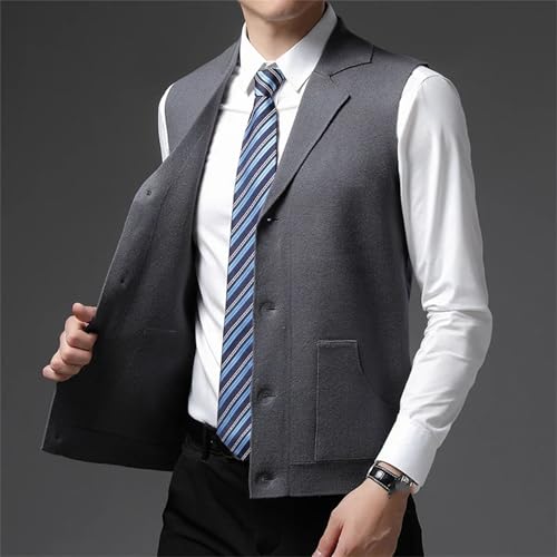 Waistcoats LevelAnti-pilling Top Grade Pleuche Lapel Fashion Brand Knit Cardigan Casual Sweater Vest Sleeveless3