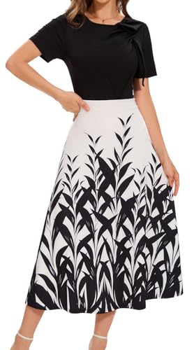 Image of DinyIn Women's 2025 Summer Short Sleeve Casual Dresses