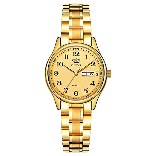 Verhux relógio feminino analógicos de quartzo de aço inoxidável de à prova d'água relógios de pulso