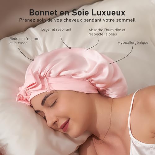 Bonnet de nuit en soie LitBear pour protéger vos cheveux endormie - 2