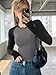 ATHMILE Womens Long Sleeve Shirts 2025 Fall Fashion Outfits Clothes Slim Fitted Basic Tee Going Out Crop Tops Cute Y2k Teen Girl Color Block T-Shirts
