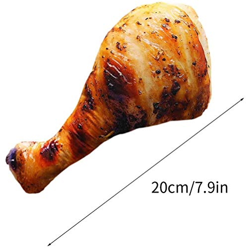 KIMISS 3D Hühnerbein Kissen Plüschtier, 20cm Simulation Lebensmittel Hühnerbein Plüschtier Chicken Wing Drumstick Fried Kissen Kissen Weicher Überwurf Kissen Home Decor (Wie Gezeigt)
