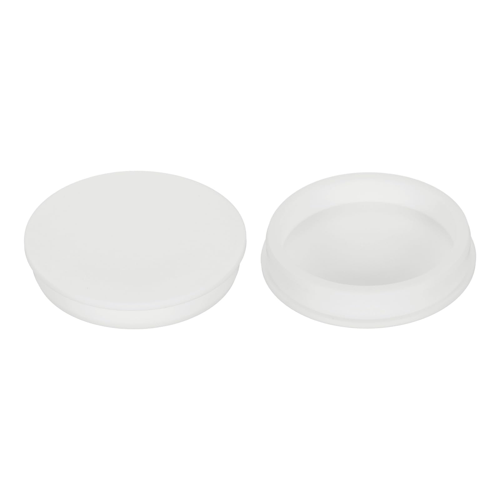 sourcing map 2Pcs Silicone Hole Plug, Waterproof Round Rubber Stoppers T-Shaped Sealing Plugs Pipe End Caps Fit 95mm/3.74" Hole for Coating Plating, White