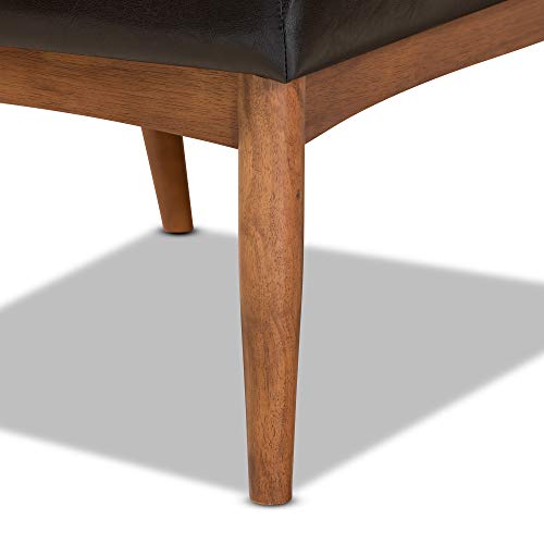 Baxton Studio Sanford Dining Chair Dark Brown Faux Leather Upholstered And Walnut Brown Finished Wood Dining Chair #TOP5