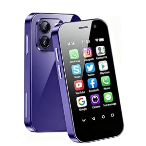 Longben Unlock Smartphone, 3.0-inch screen, Android 12, 4G dual SIM card, 1950mah long battery life, 2MPx+5mMP high-definition camera, Bluetooth/WiFi/facial recognition/OTg/SMS (3GB+32GB Purple)