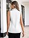 GoMamee Womens Sleeveless Summer Vest Blazer Lightweight Fashion Casual Vests Blazers with Pockets White, Small