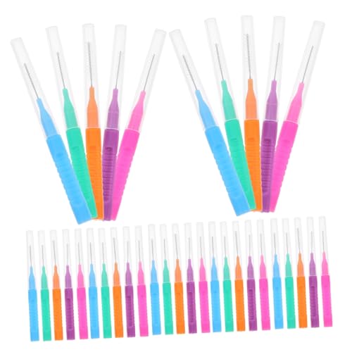 ERINGOGO 50 piezas Cepillo Interdental para Brackets Cabezal y Diseño Recto para Limpieza Precisa Cerdas Delicadas para Eliminar Restos y Sarro Colores Surtidos para Higiene Oral Segura