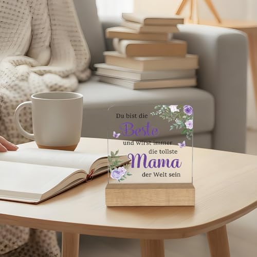 Muttertagsgeschenk Mutter Geschenk Weihnachten Akryl-Dekorationen Geschenke für Mama Beste Mama Geschenk Mutter Tochter Geschenke Geburtstagsgeschenke für Eltern Valentinstag Weihnachtsgeschenke