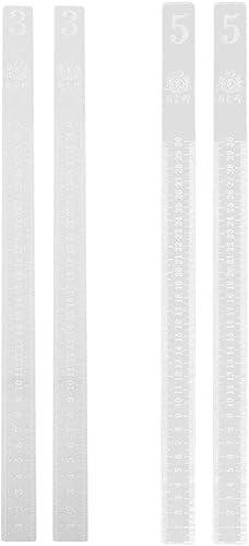 Kichvoe 2 pares de barras guía de rodillo de acrílico para masa, tiras para medir el equilibrio de la masa, pan, bandeja para hornear, comedor,