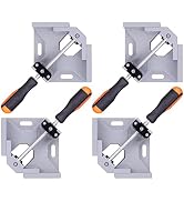 SCDGRW 4 Pack corner clamps for woodworking, 90 Degree Right Angle Clamp, With Single Handle Adju...