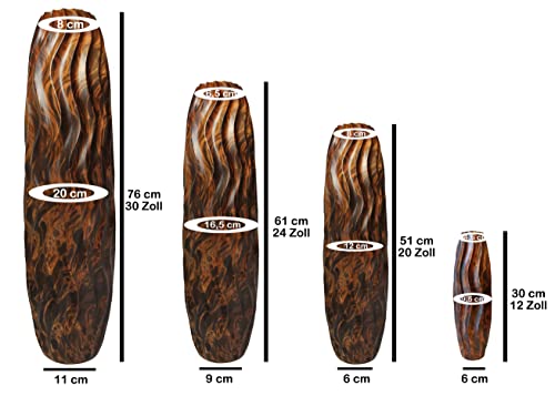Vase à fleurs en bois de manguier 61 cm : sublimez vos angles vides sans risque de casse