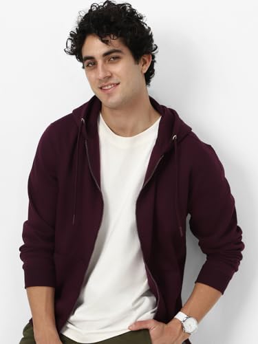 Image of Neostreak Men's Cotton Hooded Neck Zippered Sweatshirt