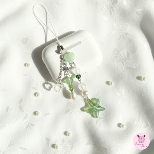 Image of SNOWY SHOP Korean Silver Bow Phone Charm - Cute Heart & Starfish Pendant | Aesthetic Korean Mobile Chain, Bag Hanging & Keychain Jewelry for Girls & Women