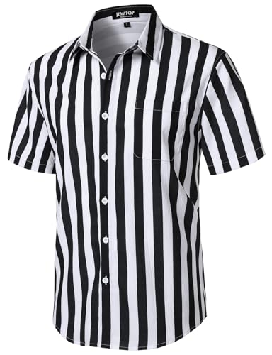 Image of JEMITOP Mens Stretch Wrinkle Free Texture Shirts