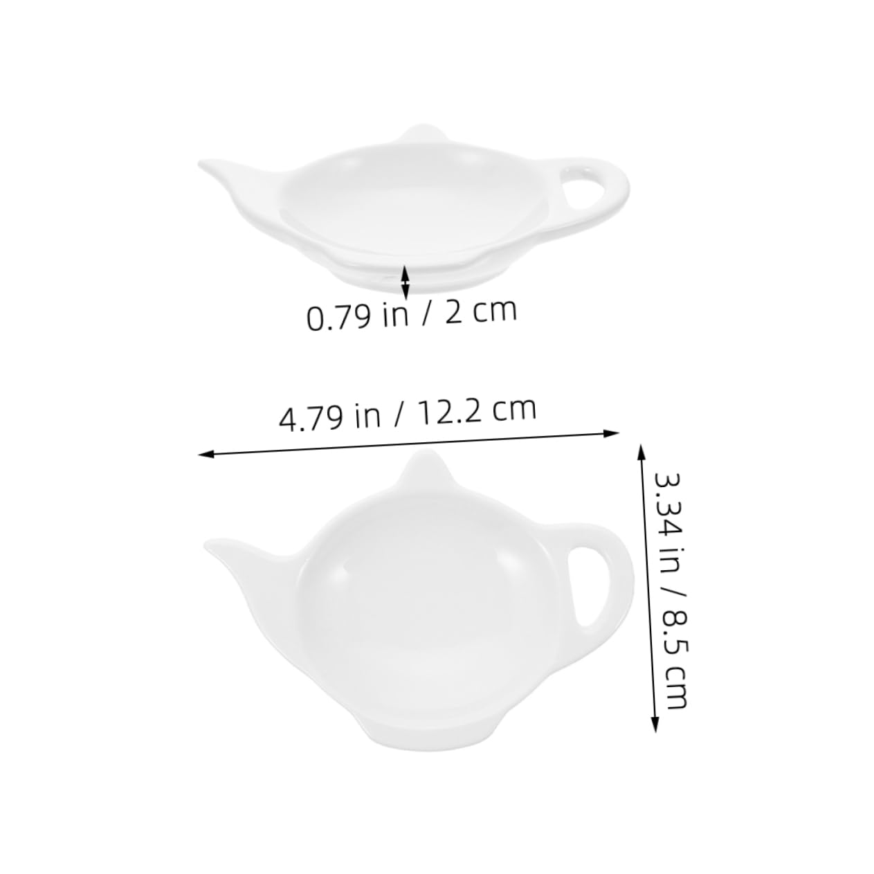 FUNOMOCYA Ceramic Teapot Shape Tea Bag Coaster Set Pcs Snack Dish Logo Spoon Rests for Tea Ceremony