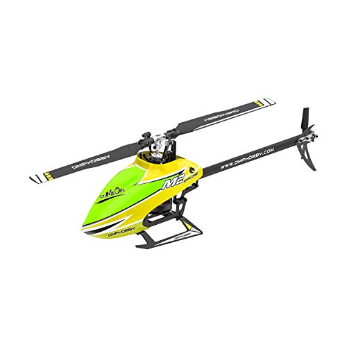 OMPHOBBY M2 Explore RC Helicopter for Adults Dual-Brushless Motor Direct-Drive 6CH RC Helicopters with Adjustable Flight Controller,3D Flight RC Plane Outdoor New Version BNF(No Controller-Yellow)