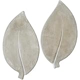 matches21 XXL Trittsteine große Blätter Blatt-Form 1 Paar (2 STK.) Tritt-Steine Beton Garten 35x18 cm dekorative Tretsteine
