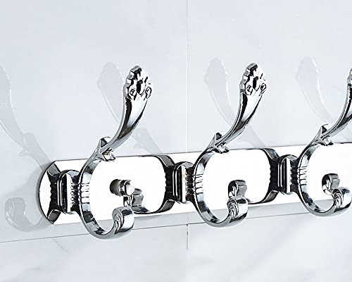 Patère murale en acier inoxydable chrome pour une entrée chic et durable