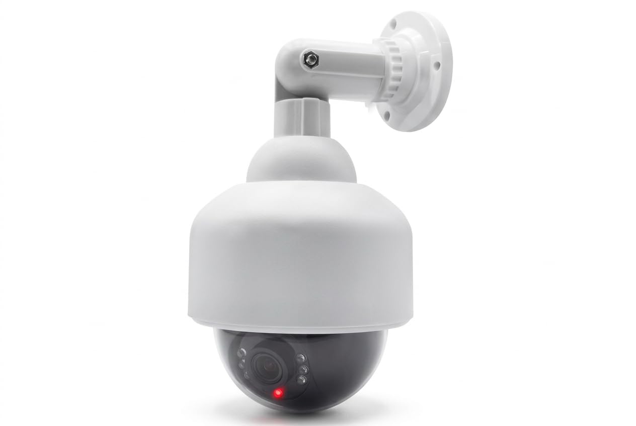 O&W Security 2 Dummy telecamere finte professionali a cupola per esterni con obiettivo cavo