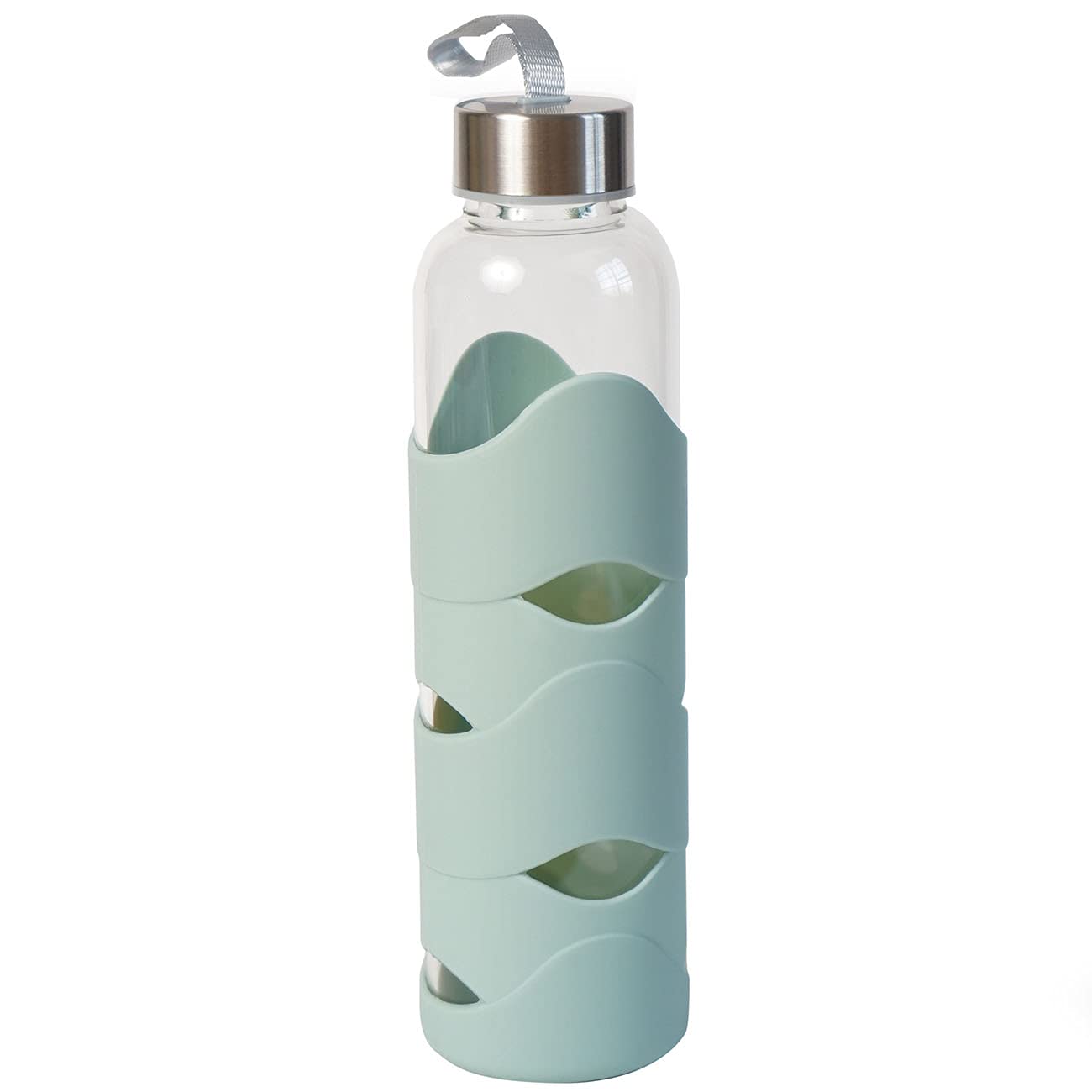 infinite by GEDA LABELS (INFKH) Drinking Bottle Silicone Mint 500 ml Glass