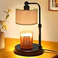 Candle Warmer Lamp with Timer, Height Adjustable Electric Candle Warmer Lamp with 2 Bulbs, House Warming Gifts, Vintage Bedroom Decor Compatible with Various Candles, Chritstmas Gifts Birthday Gifts