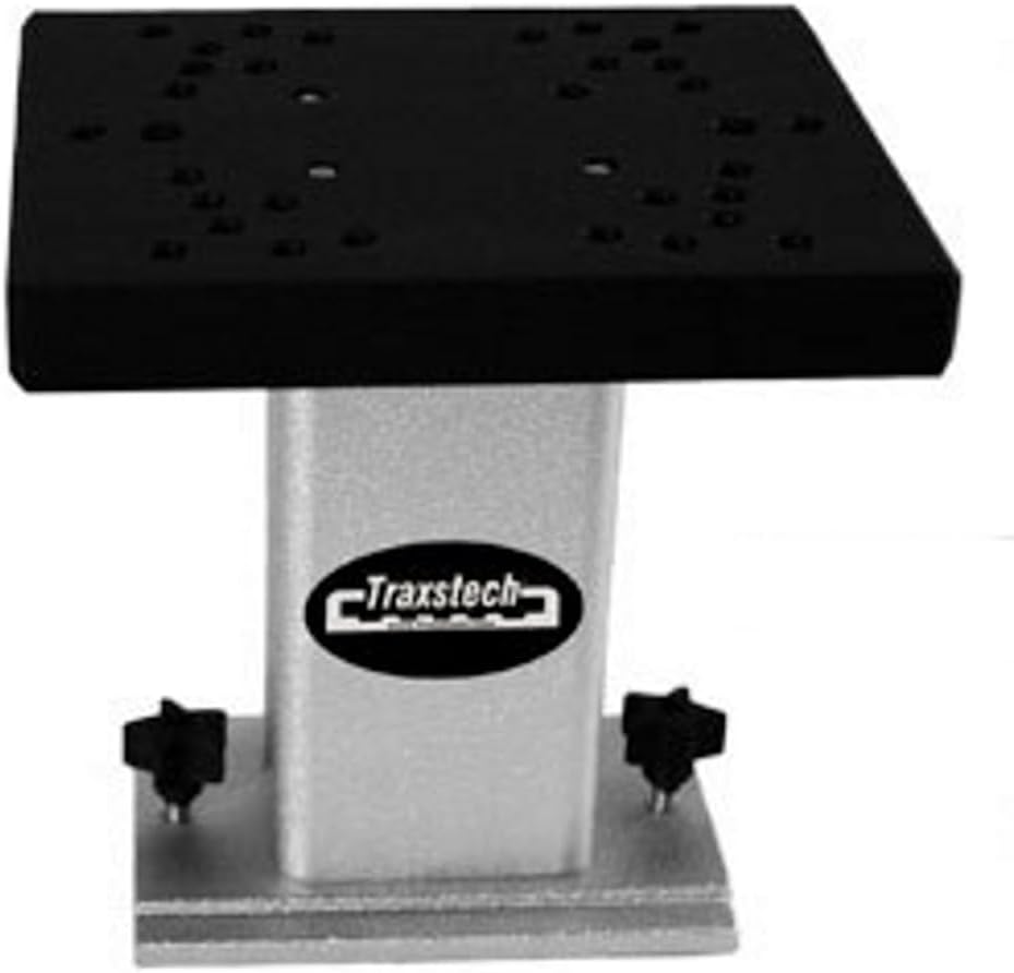 Traxstech Fishing Systems Non-Swivel Base with Riser for downriggers Mounted to Tracks for trolling Fishing