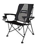 STRONGBACK Elite Folding Camping Chair with Lumbar Support, Black
