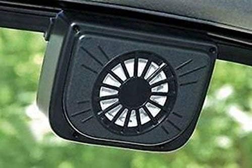 JANCOM Car Window Cool Air Vent Auto Fan with Solar Powered Exhaust Fan with Rubber Stripping Car Ventilation Fan Auto Ventilator Cooler System