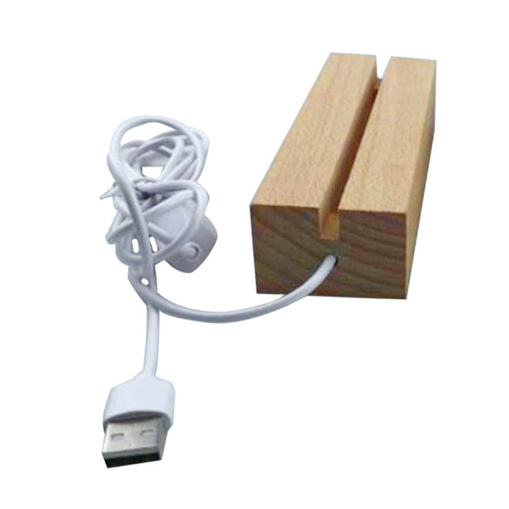MYADDICTION LED Display Lights Wooden Lighted Base Stand for Crystal White B Type-image-19