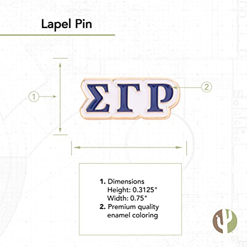 Image of Desert Cactus Sigma Gamma Rho Sorority Lapel Pin SGRho Made of Metal for Formal Wear, Bag and Hat Jewelry, and Tie Tack (Lapel Pin - Design C)