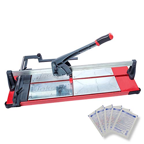 JOKOSIT® Fliesenschneider PROFI-CUT 700 mm – Profi Fliesenschneidmaschine mit Hartmetall-Schneidrädchen – inkl. 5x DEWEPRO SingleScrubs Reinigungstücher