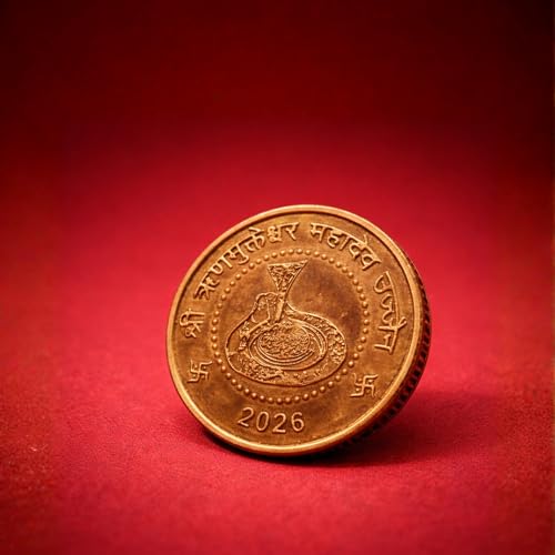 Image of VAMA Siddh Rinmukteshwar Coin /Sikka - Energized at Rinmukteshwar Mahadev Temple, Ujjain | Spiritual Coin for Debt Relief, Wealth Attraction & Financial Stability | Pooja Item for Home, Wallet & Locker