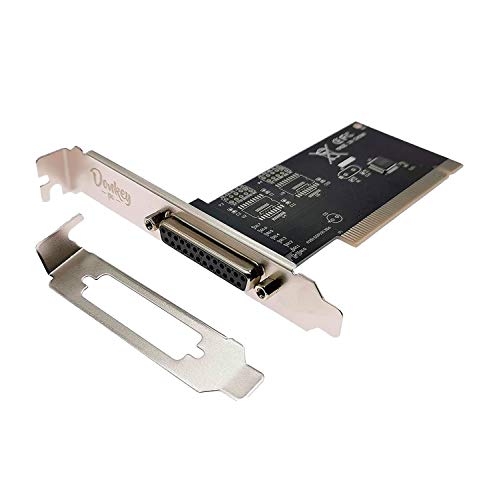Donkey pc - Tarjeta PCI Card 1 Puerto Paralelo Multi-Modo IEEE 1284 (SPP, PS2, EPP, ECP). hasta 1.5Mbps. Compatible con Linux y Windows. Bracket de bajo Peril Incluido.