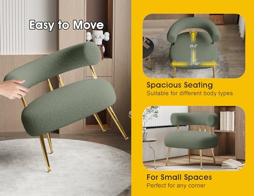 Sillón plegable peluche verde menta miniatura 6