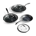 HexClad 6pc Hybrid Nonstick Frying Pans Set with Lids, 8, 10 & 12" Pans