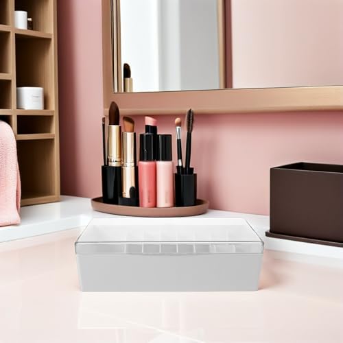 Boîte de rangement pour outils de manucure en acrylique à compartiments