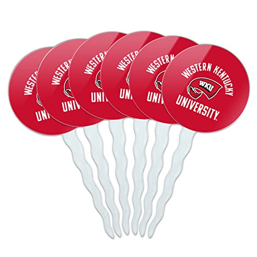 Western Kentucky Hilltopper Cupcake Picks Toppers Decoration Set of 6