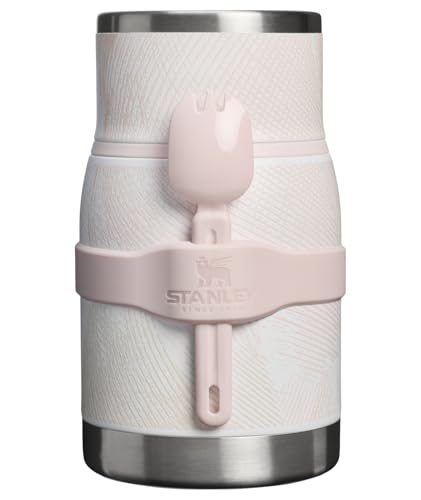 Image of STANLEY Adventure To-Go Food Jar and Spork 24 oz | Vacuum Insulated Food Container | Wide Mouth Screw On Lid | Packable for Travel | Stainless Steel with Leakproof Lid | BPA-Free | Sahara Plume