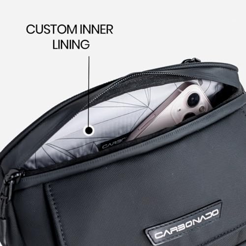 Image of CARBONADO Cache Waist Bag for Men Women, Fanny Pack, Multi-Purpose Waist Bag, Daily Commuting, Waist Pack, Running Waist Pouch, Travel, Trekking, Money Belt, Air Travel, Sunglasses Pouch
