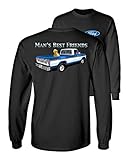 Man's Best Friend 4x4 F150 Ford Trucks Dog Long Sleeve Tee F & B, Black, L