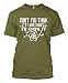 Don't You Think If I Were Wrong I'd Know It Men's T-shirt Tee (Large, OLIVE GREEN)