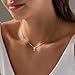 Gold Cross Necklace for Women, Trendy 14K Gold Plated Charm Box Chain Choker Dainty, Christian Religious Faith Small Cross Pendant Necklace Non Tarnish