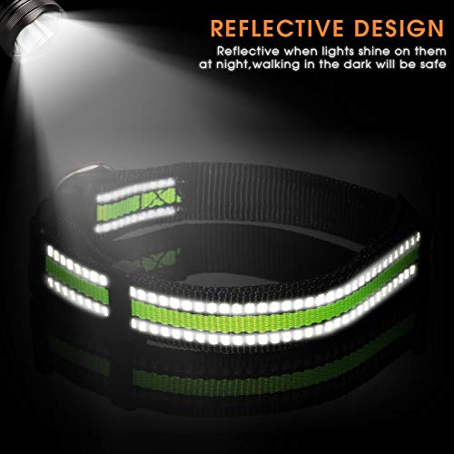 3 Pieces Reflective Dog Collar Adjustable Nylon Pet Collars Reflective Nylon Dog Collars With Quick Release Buckle For Medium Dogs (Large) #TOP2