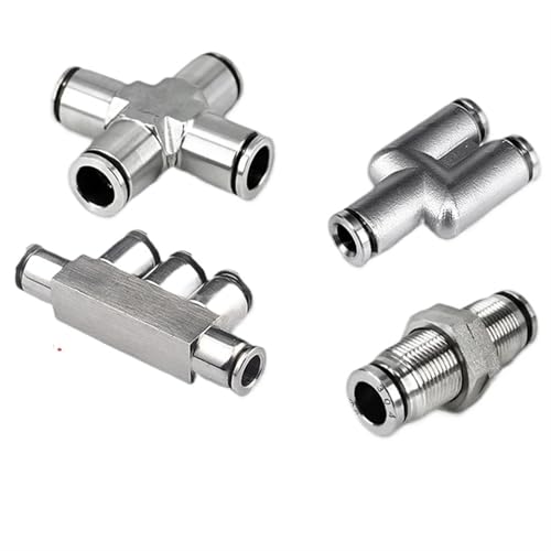 Conector rápido de tubería de aire PZA en acero inoxidable 304 1