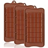 Umi - 3er Pack - Schokoladenform, Pralinenform, Schokoriegel, Antihaft-Silikon, Schokolade selbst gemacht, BPA-Frei