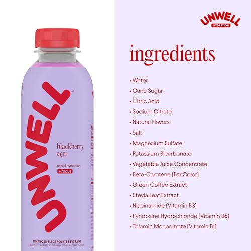 Image of Unwell Hydration Blackberry Acai Electrolyte Drink, 12 Pack, 16.9 fl oz