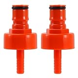 Plastic Beer Carbonation Cap for Homebrew, 2PCS Keg Carbonation Adapter for PET Soda Bottle, Counter Pressure Bottle Filling with Extra Sealing Gasket O-rings