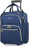 Winilla Carry-on Underseat 16-inch Luggage with Wheels, Softside Rolling Carry-on, Lightweight Travel Suitcase for Men Women, Personal Item Rolling Travel Bag